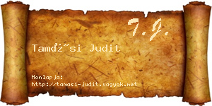 Tamási Judit névjegykártya